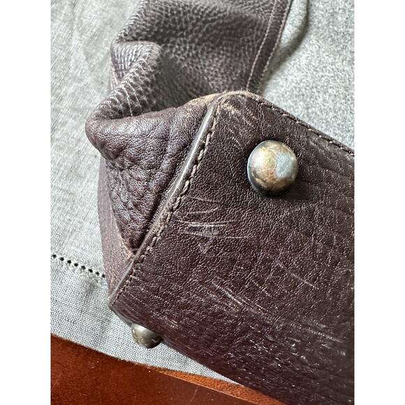 Banana Republic Chatham XL Leather Tote Shopper Purse Overnight Nomad Bag gray - Picture 10 of 16